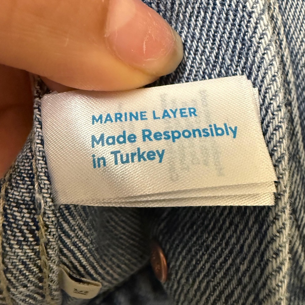 Marine Layer Ash Crop Denim Jacket - Women's Size: XS - Picture 14 of 14